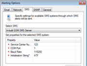 Alerting options - SMS format