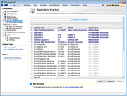 Viewing applications inventory