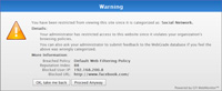 Soft Blocking Warning
